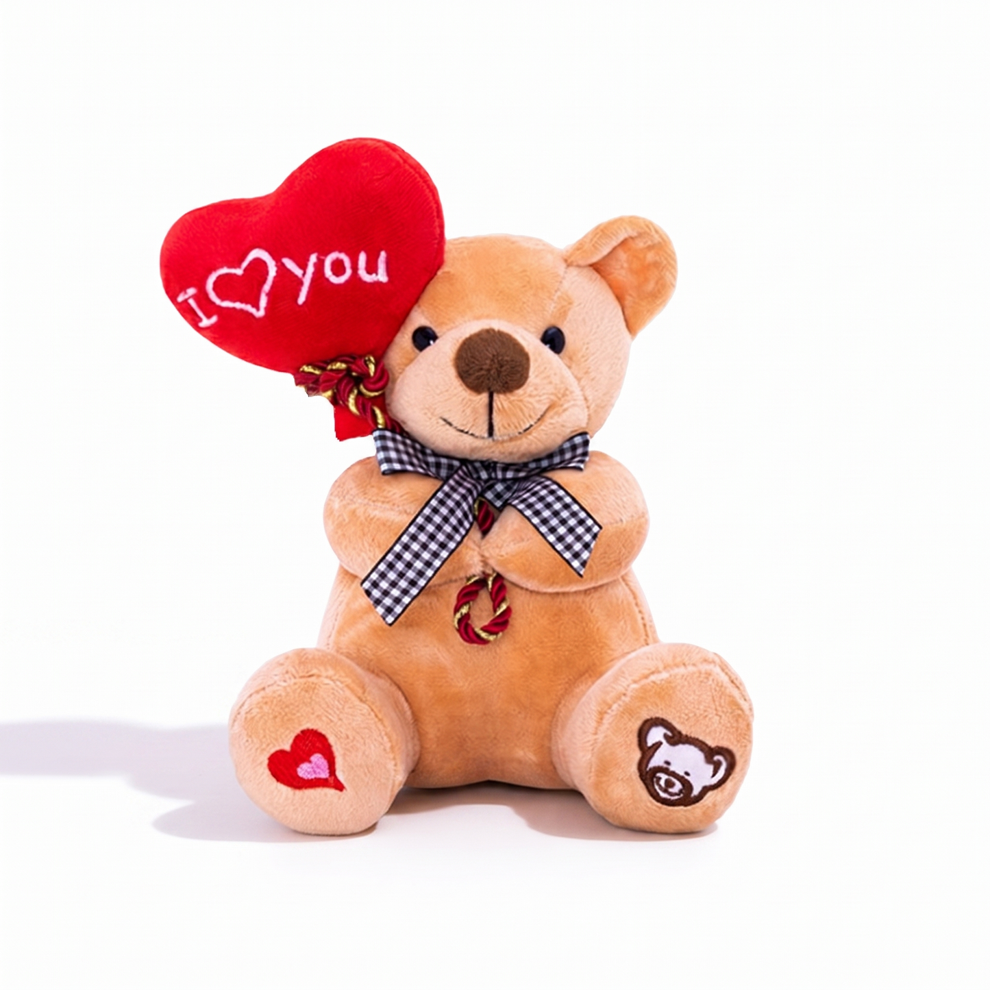 Peluche Ourson Amour Ballon Cœur I Love You - fond blanc Frontal