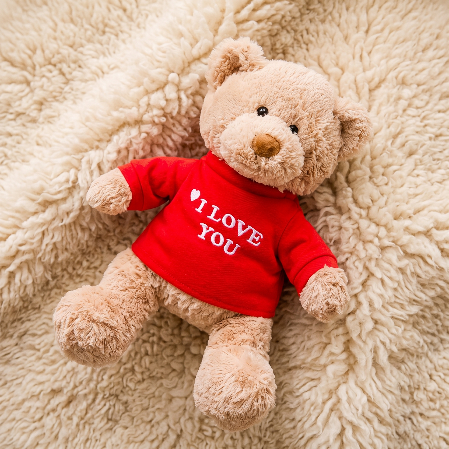 Peluche Ourson Saint Valentin I Love You - Detail matière