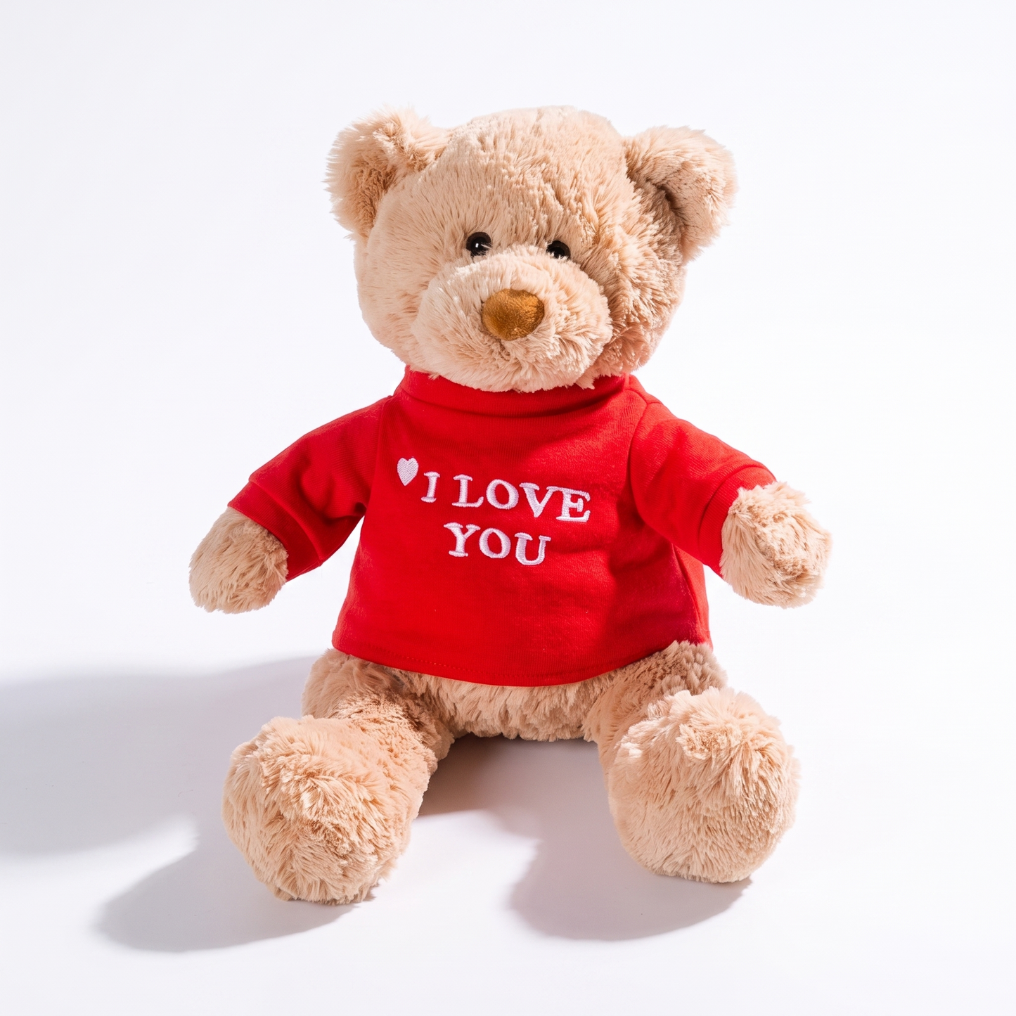 Peluche Ourson Saint Valentin I Love You - fond blanc Frontal