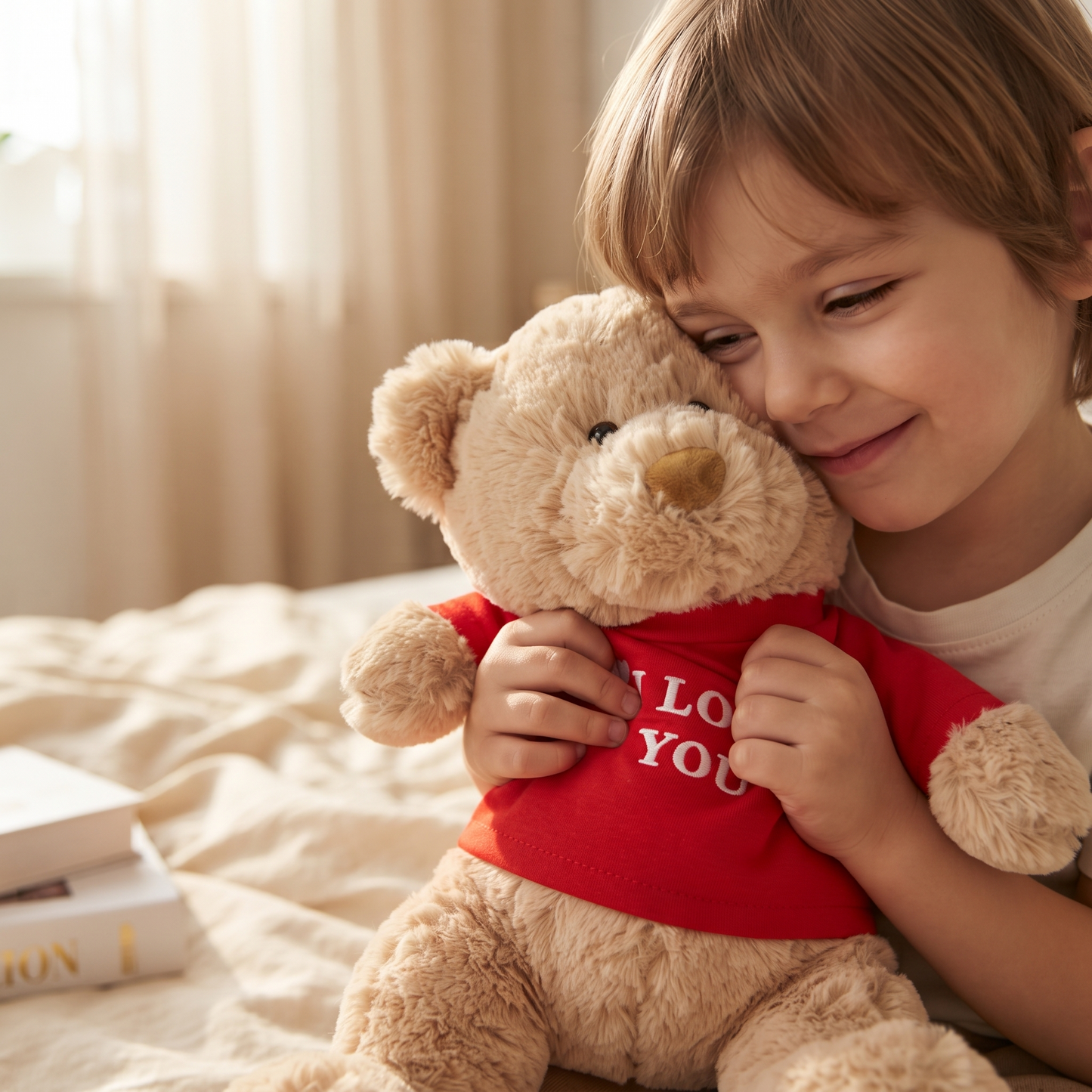 Peluche Ourson Saint Valentin I Love You - Utilisation cosy intérieur
