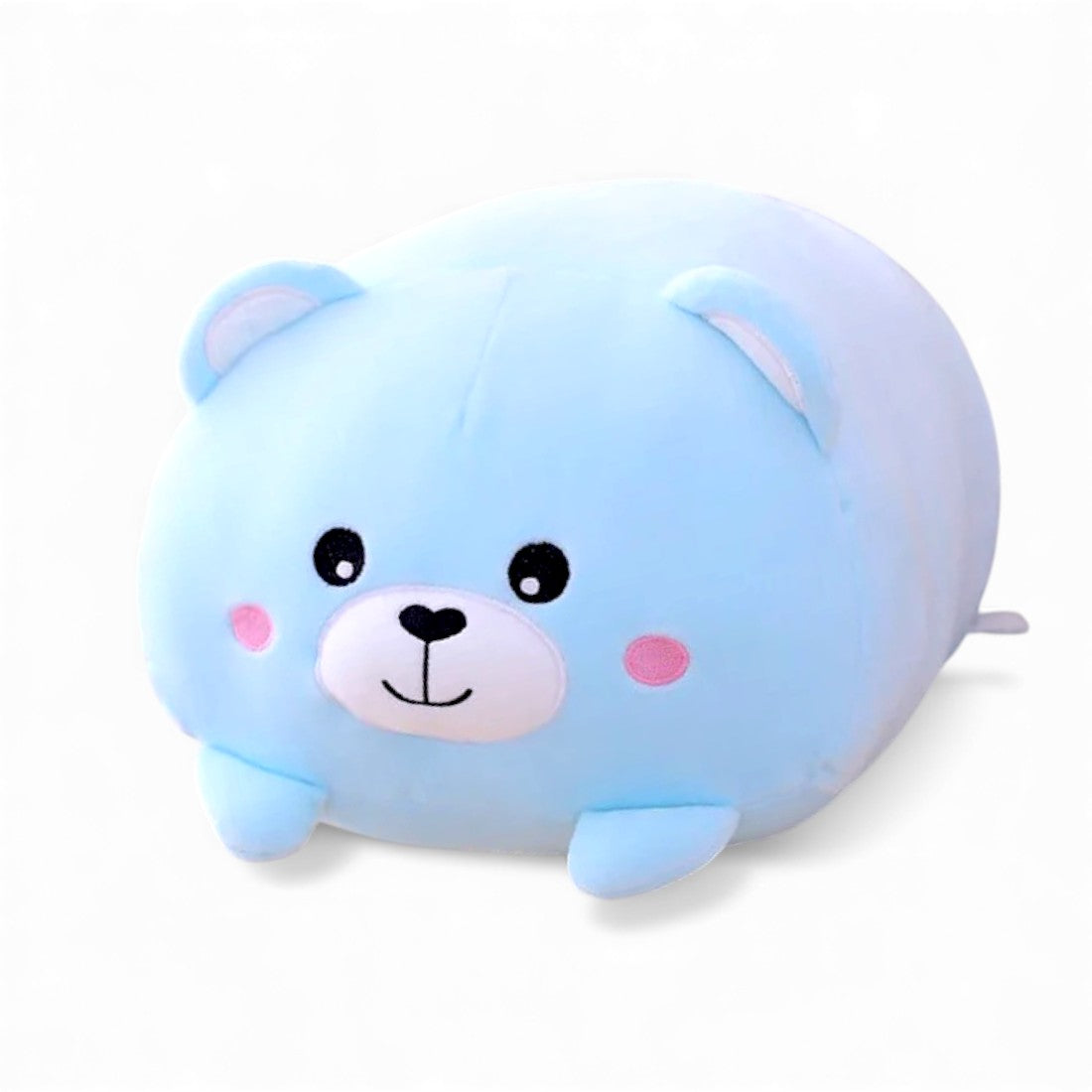 Peluche kawaii ourson bleu tout doux style squishmallow