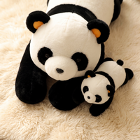 Peluche Panda Géante Lestée Noir et Blanc - Détail matière