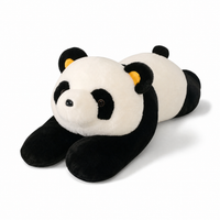 Peluche Panda Géante Lestée Noir et Blanc - Fond blanc frontal