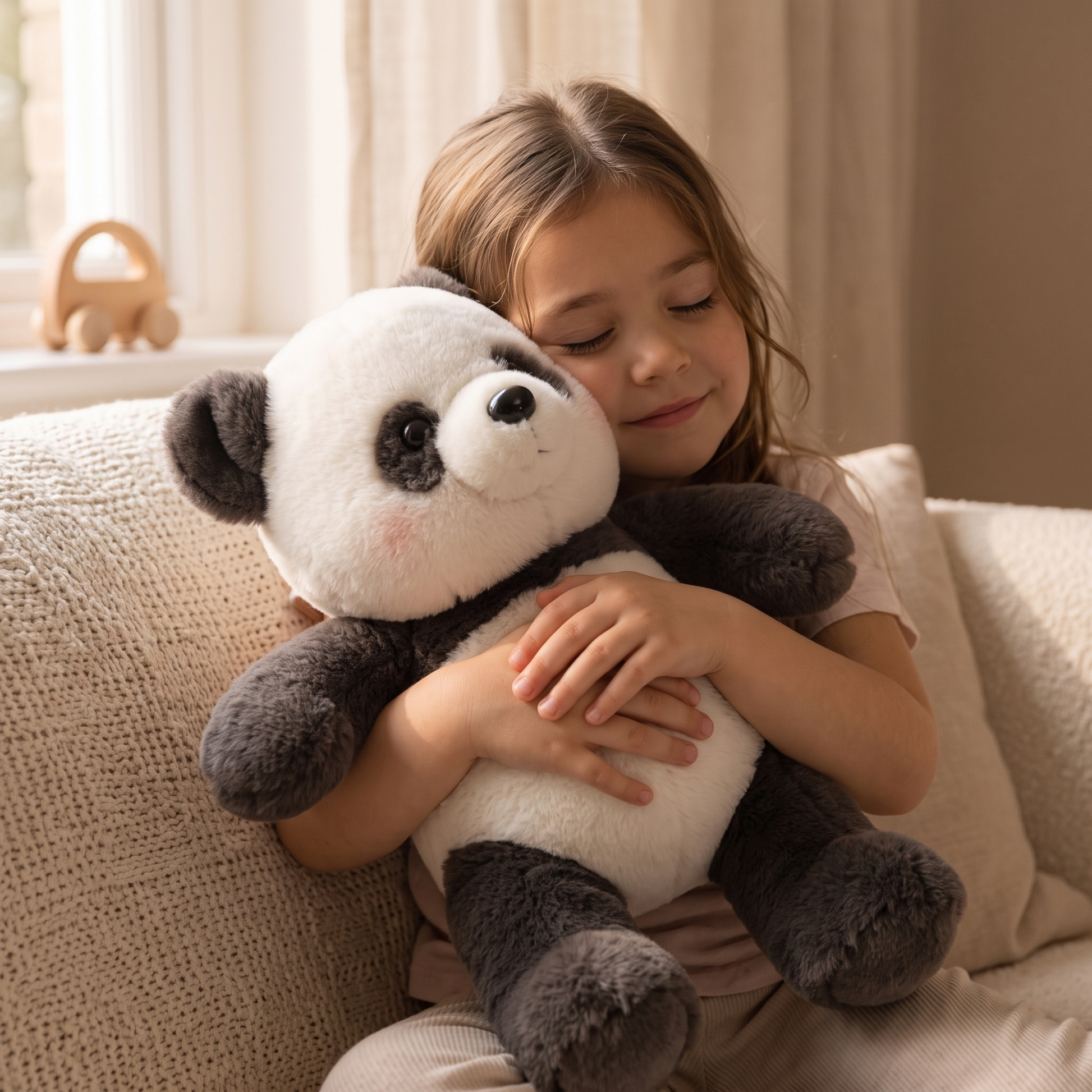 Peluche Panda Qui Court Sans Pile 45-60 cm - Utilisation cosy intérieur