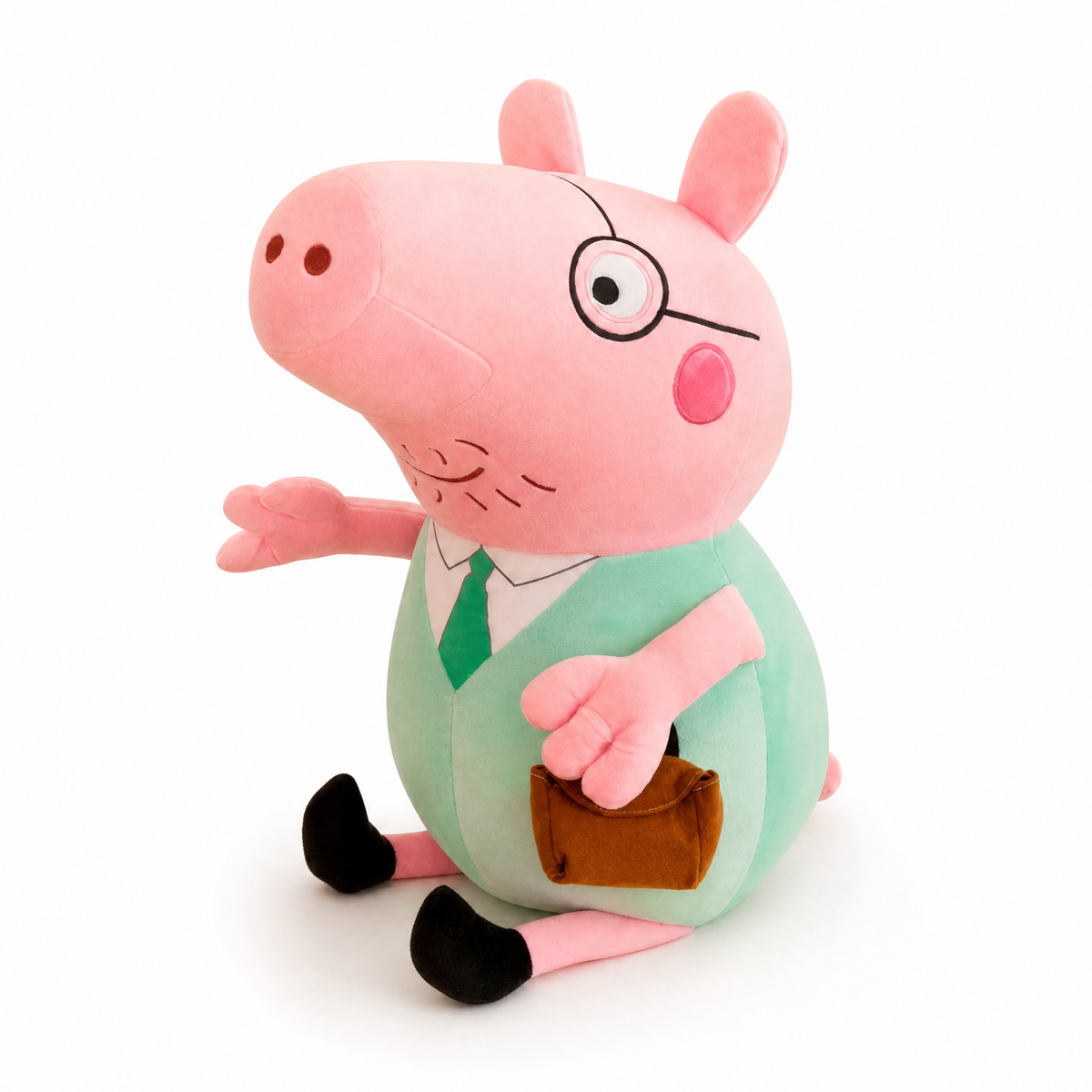 Peluche Papa Pig Peppa Pig 25 cm - Fond blanc frontal