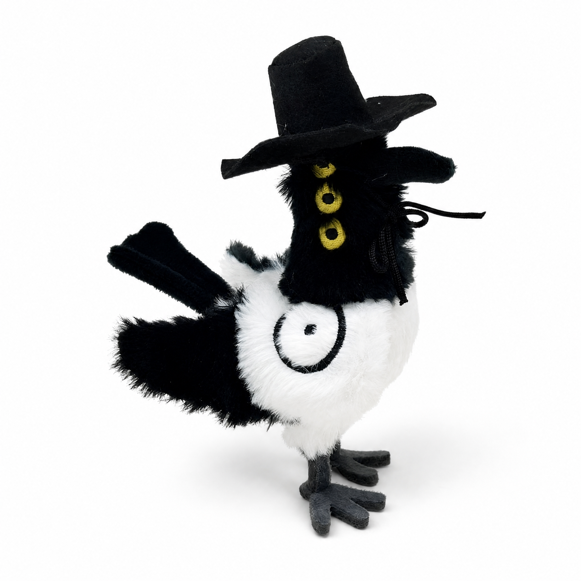 Peluche Pie Sussie Chapeau Haut-de-Forme - Fond blanc frontal