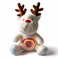 Peluche Renne qui Respire Noël Blanc ou Marron - fond blanc Frontal