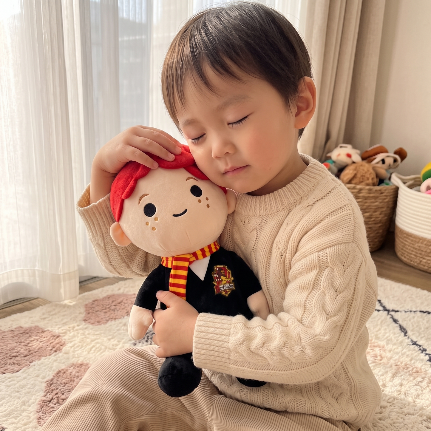 Peluche Ron Weasley en Robe de Sorcier - Utilisation cosy intérieur