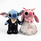 Peluche Stitch Disney Duo Mariés Stitch et Angel - fond blanc Frontal