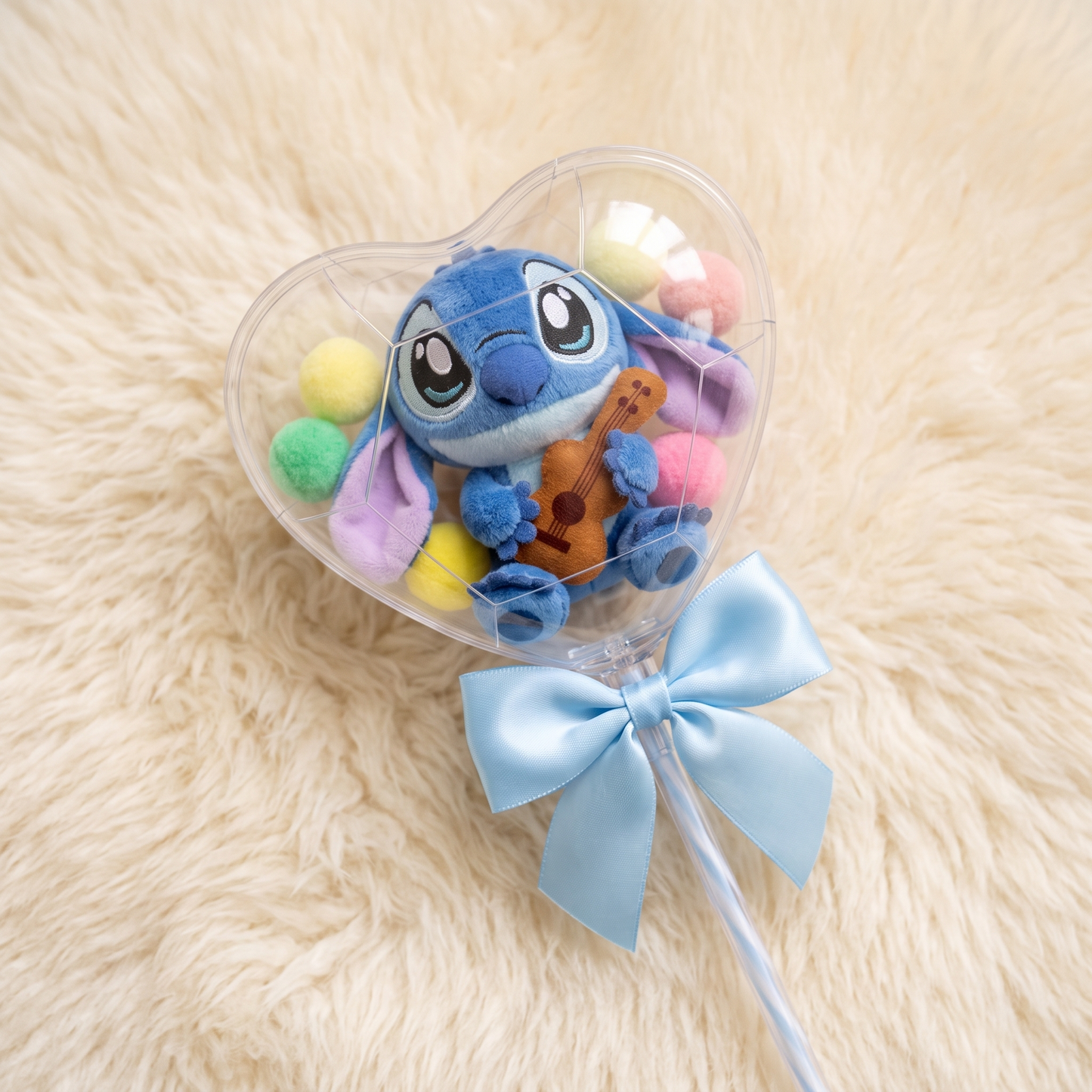 Peluche Stitch Écrin Cœur Saint-Valentin - Detail matière