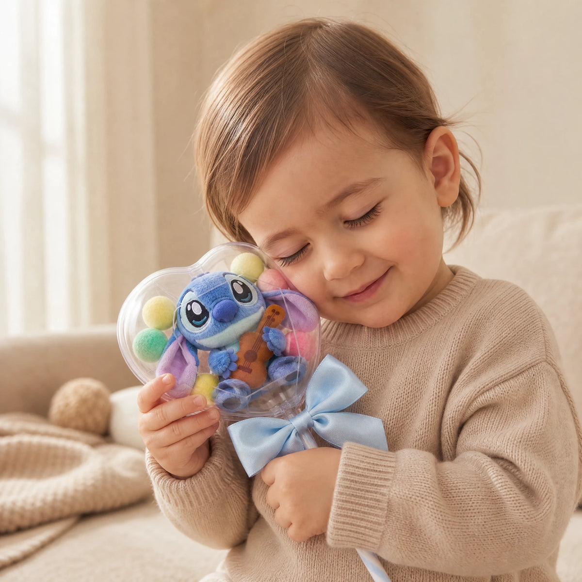 Peluche Stitch Écrin Cœur Saint-Valentin - Utilisation cosy intérieur