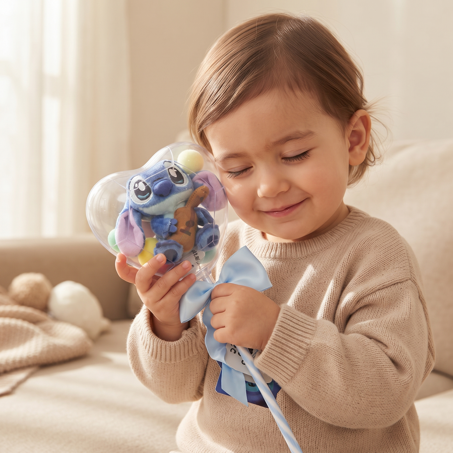 Peluche Stitch Écrin Cœur Saint-Valentin - Utilisation cosy intérieur