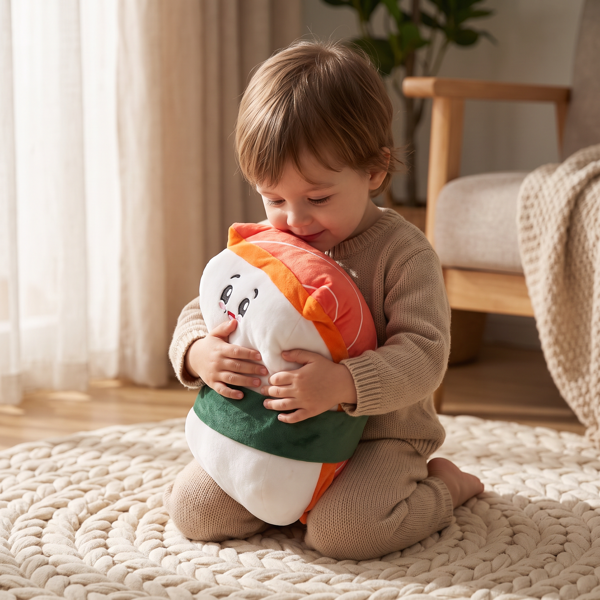 Peluche Sushi Saumon Tout Doux - Utilisation cosy intérieur