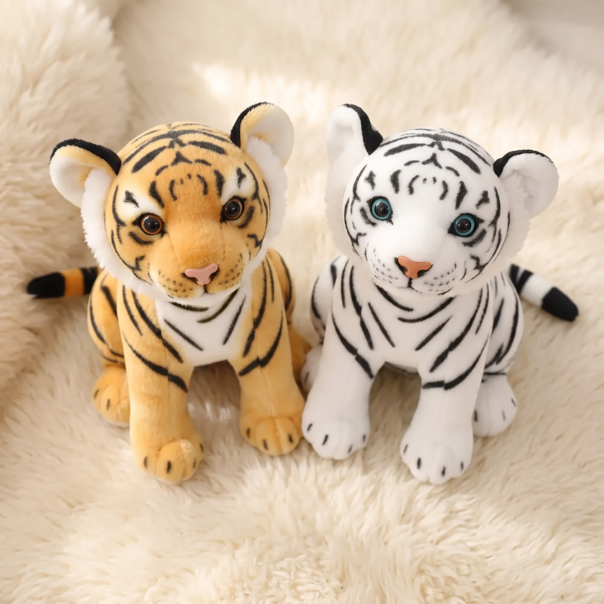 Peluche Tigre Bébé Réaliste 23cm - Detail matière