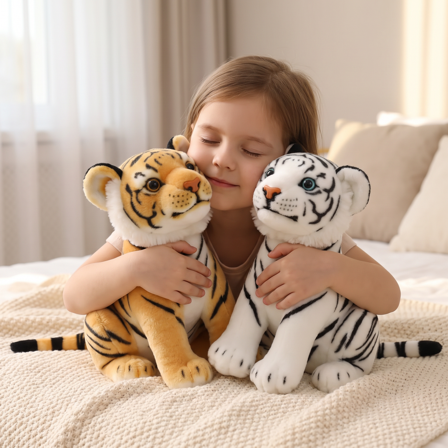 Peluche Tigre Bébé Réaliste 23cm - Utilisation cosy intérieur