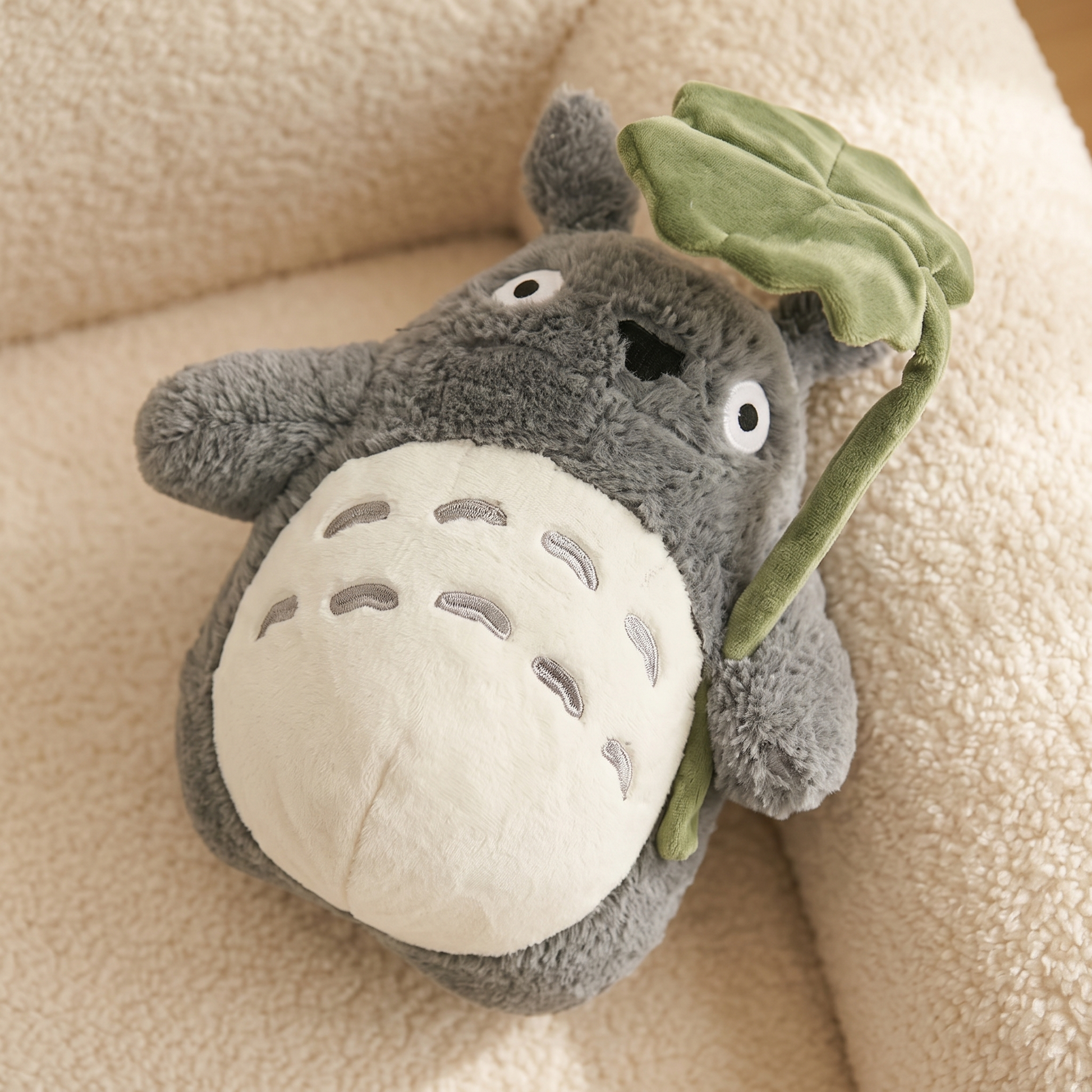 Peluche Totoro Feuille de Lotus Douce - Detail matière