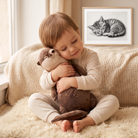Peluche Trousse Loutre Marron 40 cm - Utilisation cosy intérieur