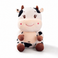 Peluche Vache Bébé 25cm - Fond blanc frontal