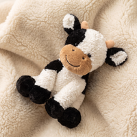 Peluche Vache Douce Noir et Blanc - Detail matière