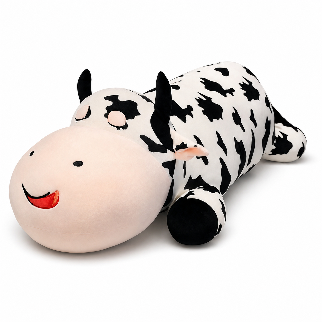 Peluche Vache Géante Allongée - 80cm · 100cm