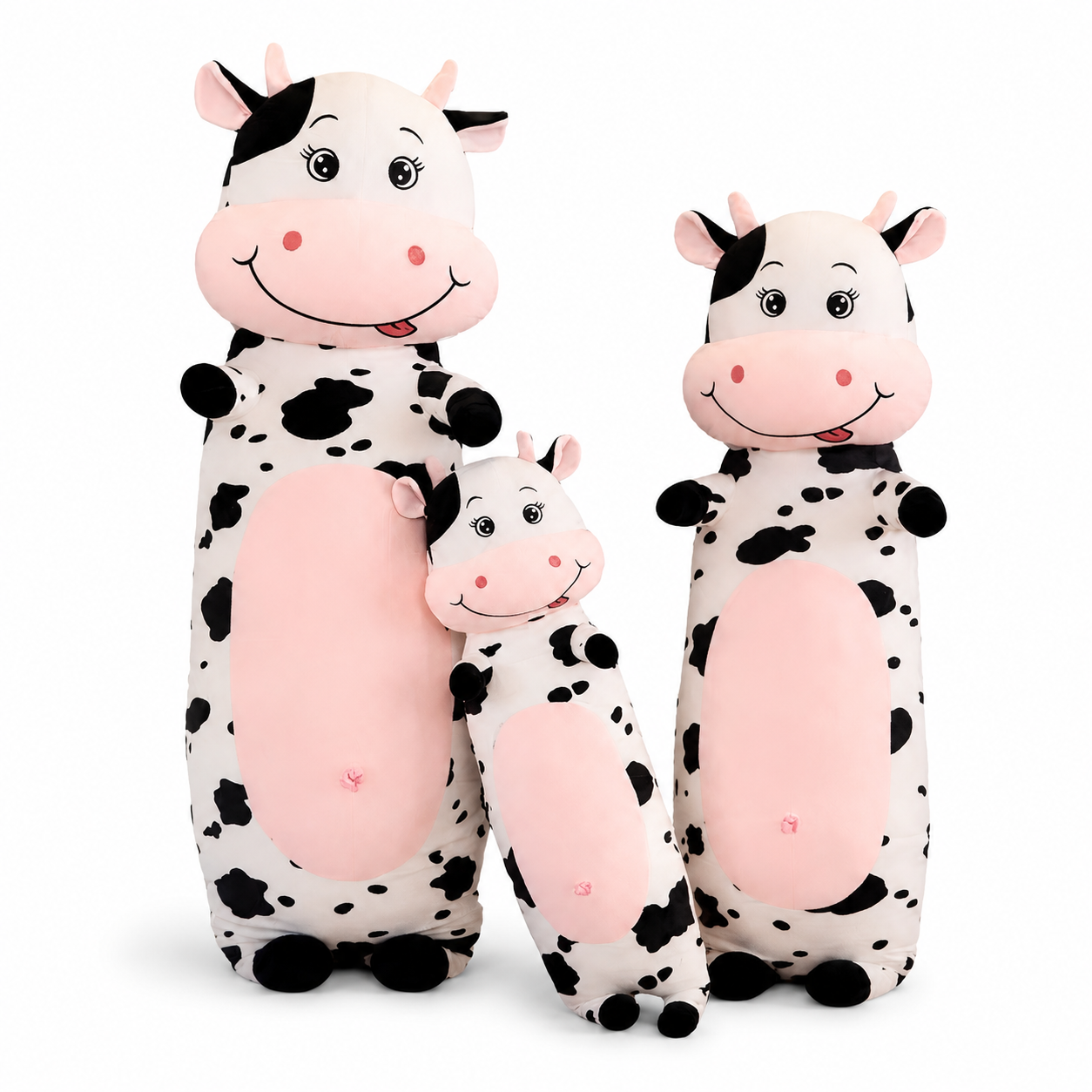 Peluche Vache Géante Tachetée 70-100cm - 70cm · 100cm