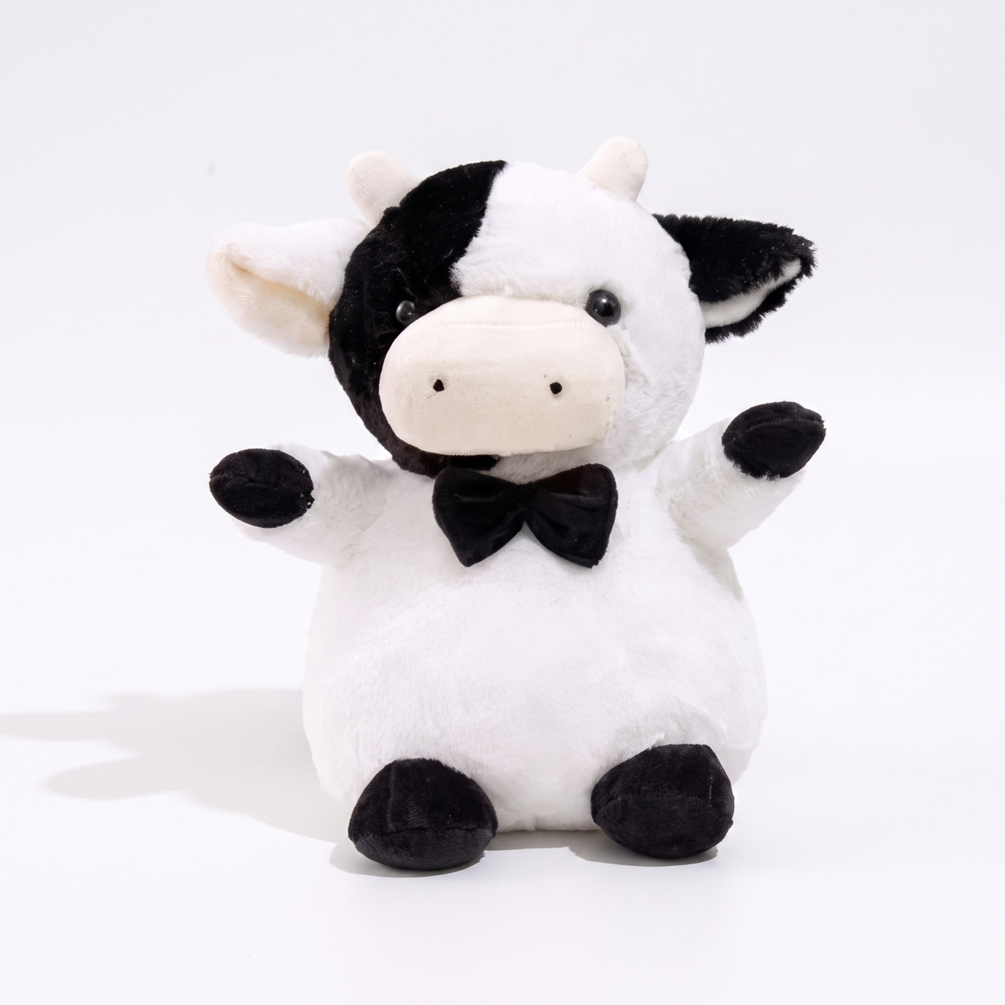 Peluche Vache Gentleman Nœud Papillon - fond blanc Frontal