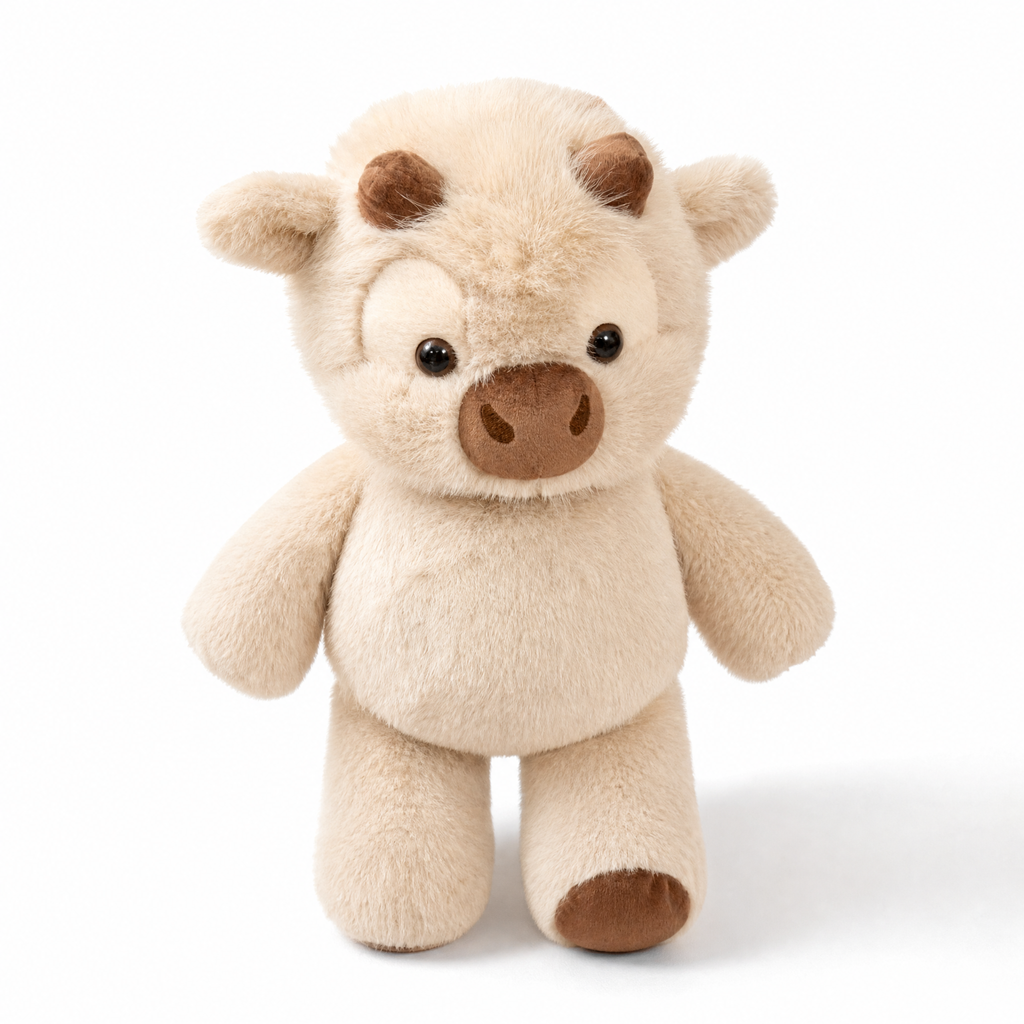 Peluche Vache Interactive Qui Court - fond blanc Frontal