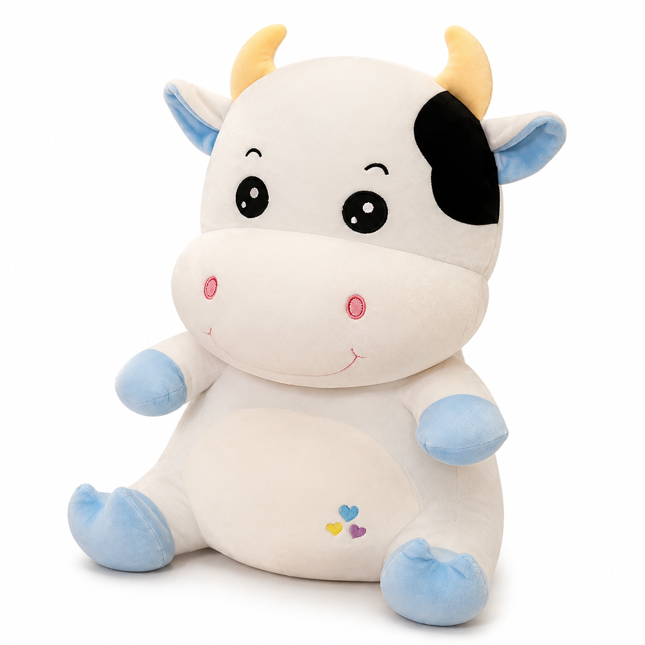 Peluche Vache Mignonne en Coton Doux - 35cm / Bleu … (4 tailles)