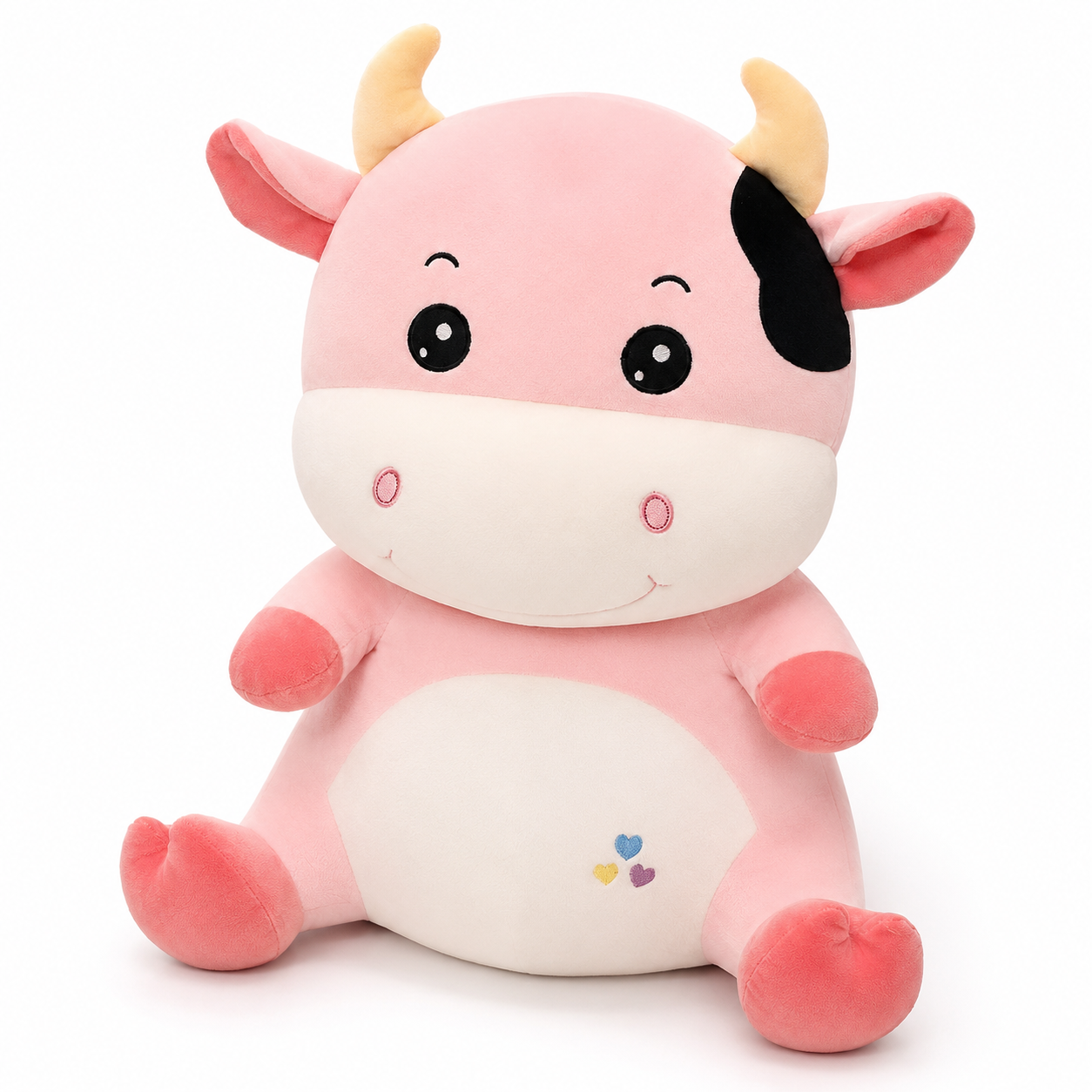Peluche Vache Mignonne en Coton Doux - 35cm / Rose … (4 tailles)