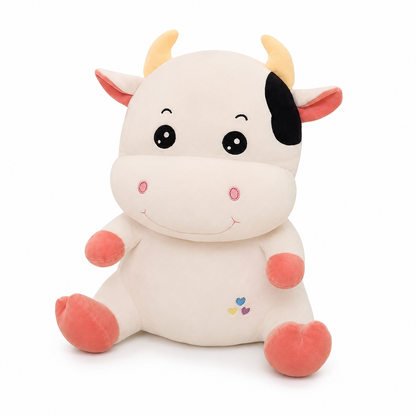 Peluche Vache Mignonne en Coton Doux - 45cm / Blanc … (4 tailles)