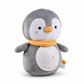 Peluche Veilleuse Bruit Blanc Pingouin - Fond blanc frontal