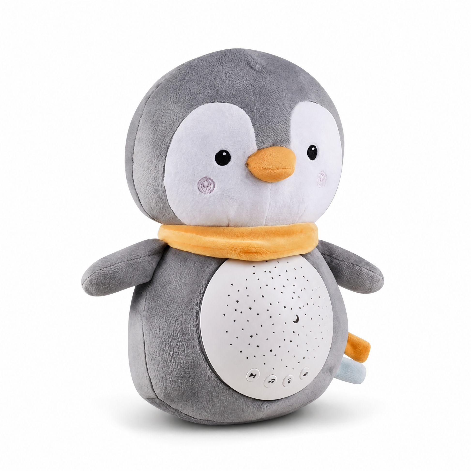 Peluche Veilleuse Bruit Blanc Pingouin - Fond blanc frontal