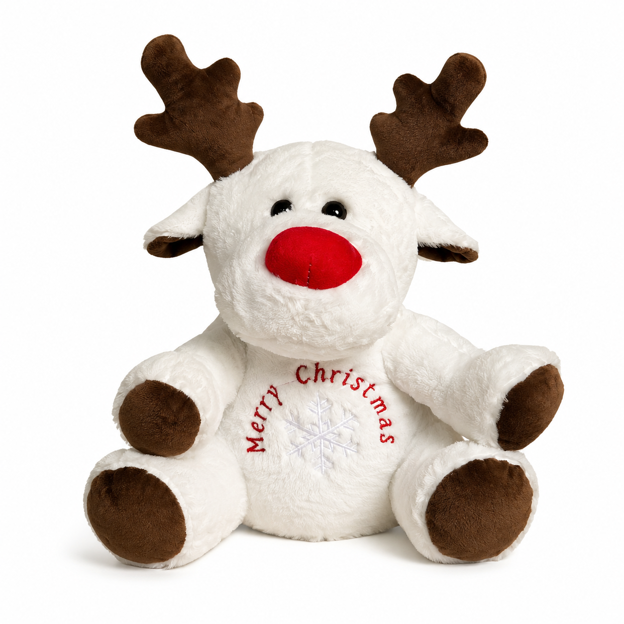 Peluche Veilleuse Respirante Renne de Noël - Blanc