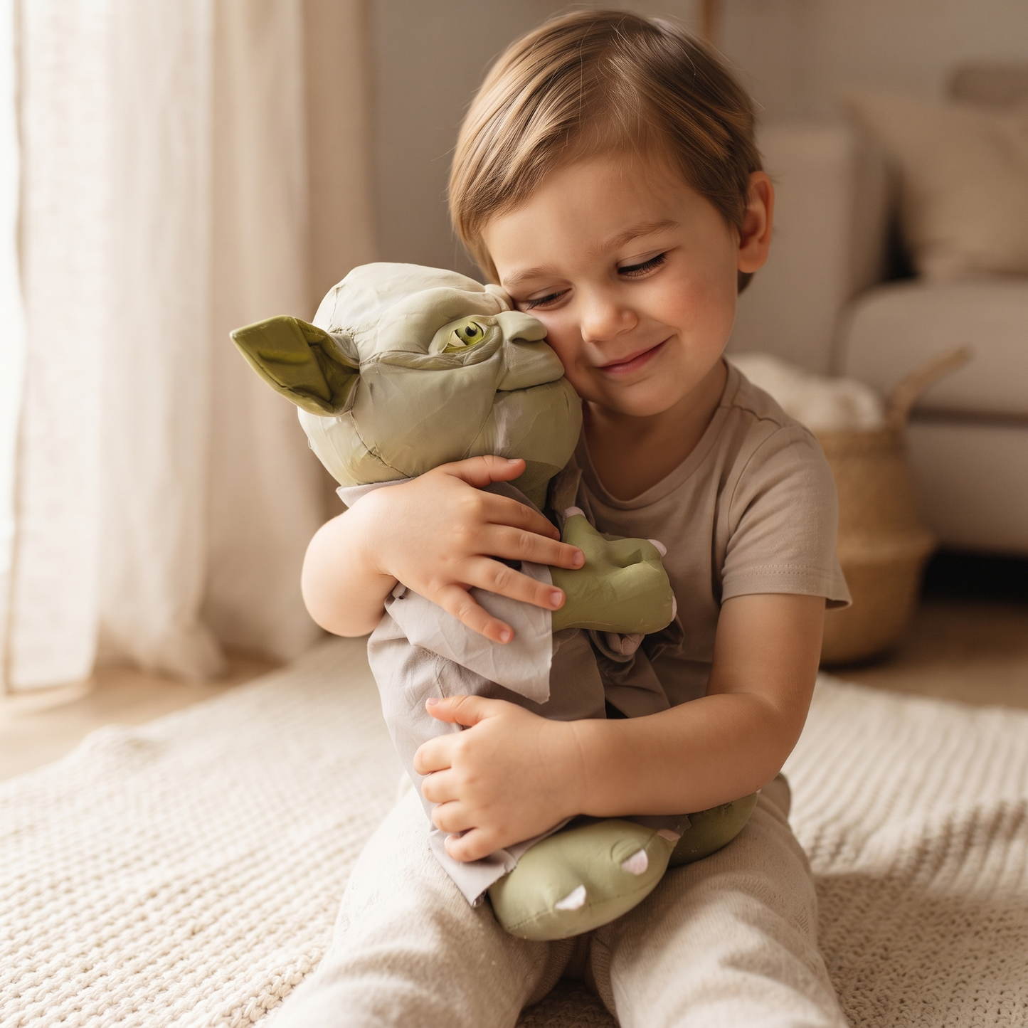 Peluche Yoda avec Ventouse Star Wars - Utilisation cosy intérieur