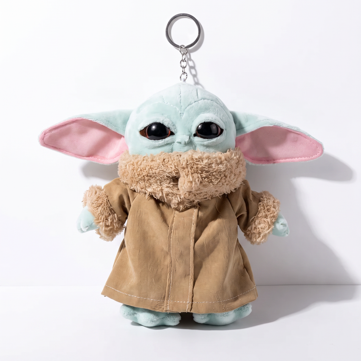 Porte-clé Baby Yoda Grogu Peluche Star Wars - Fond blanc frontal