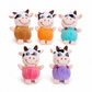 Porte-Clé Vache Peluche 10 cm - fond blanc Frontal