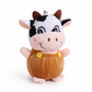 Porte-Clé Vache Peluche 10 cm - Marron