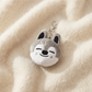 Porte-Clef Loup Peluche Kawaii 9 cm - Détail matière