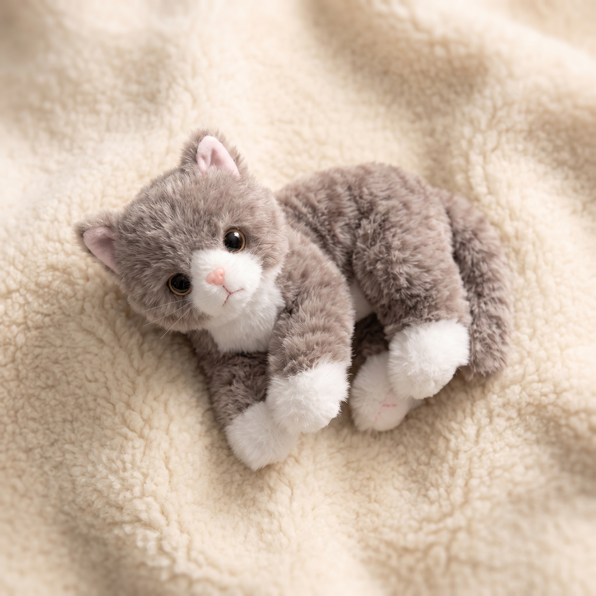 Realistische Katze Kuscheltier - Détail matière