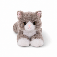 Realistische Katze Kuscheltier - Fond blanc frontal