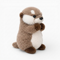 Realistische Otter Kuscheltier Spielzeug Geschenk - Fond blanc angle