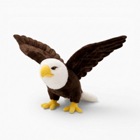 Realistisches Adler Kuscheltier - Fond blanc angle