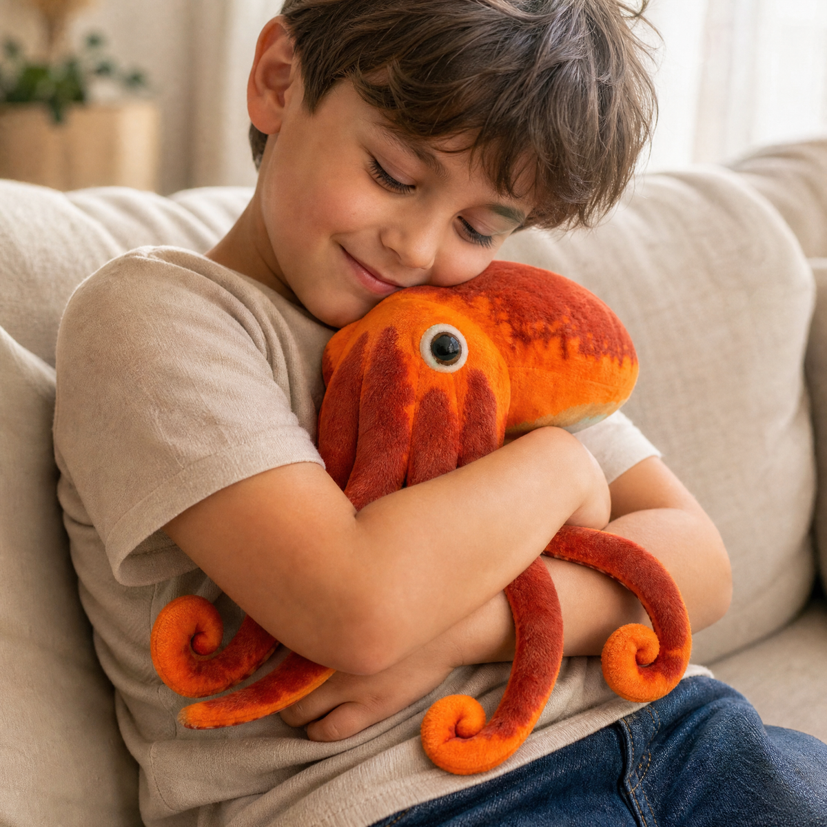 Realistisches Riesenkraken Kuscheltier Oktopus - Utilisation cosy intérieur