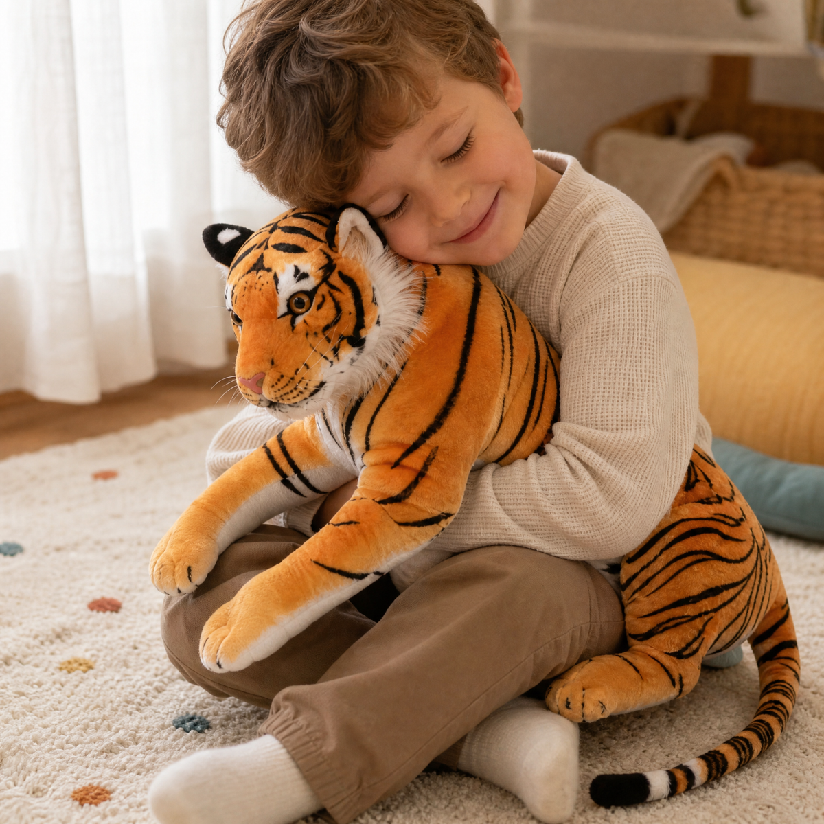Riesiges lebensechtes Tiger Kuscheltier - Utilisation cosy intérieur