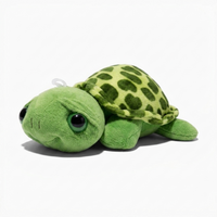 Schildkröte Kuscheltier mit großen Augen - Fond blanc angle