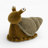 Schnecke Kuscheltier Cartoon Stofftier weich - Fond blanc angle