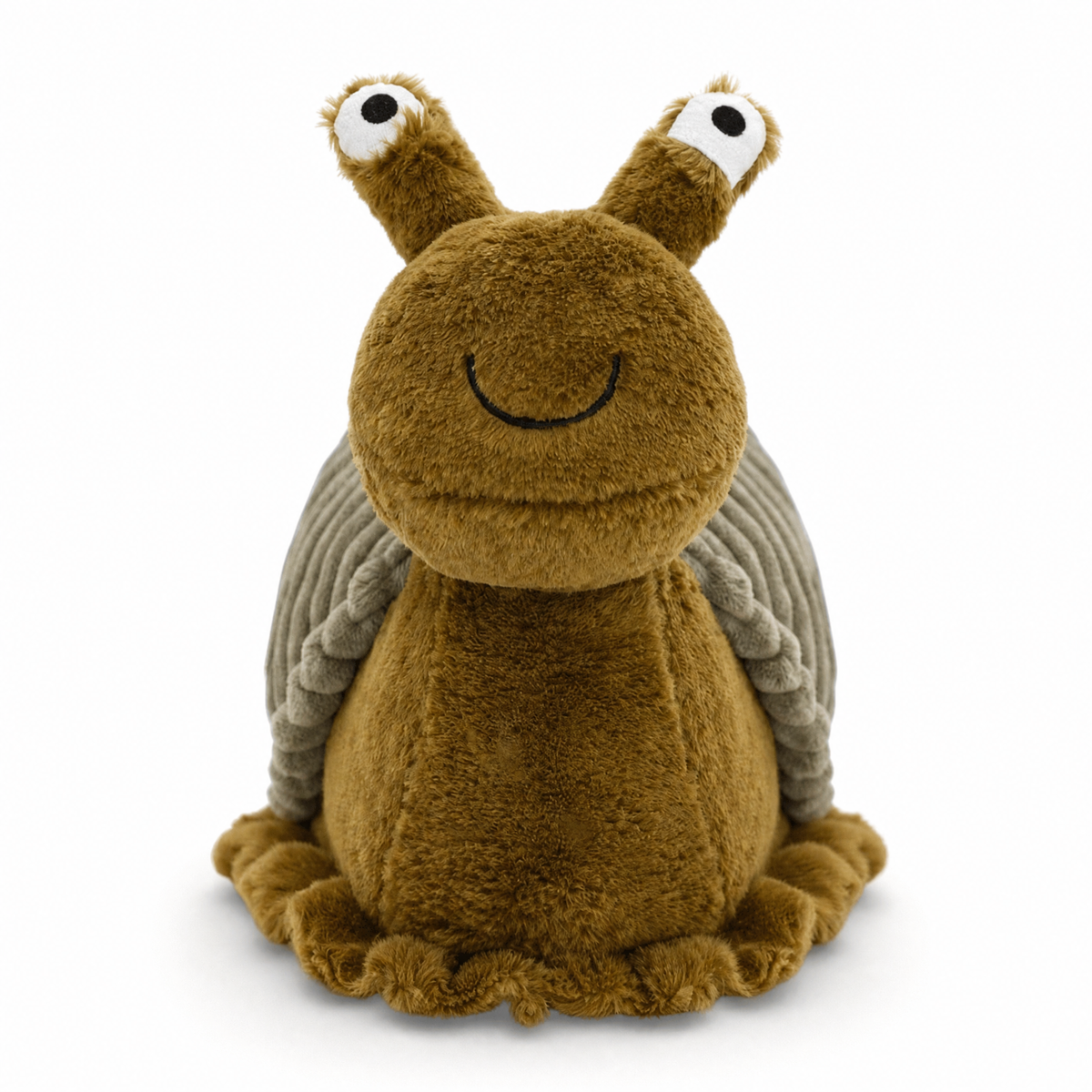 Schnecke Kuscheltier Cartoon Stofftier weich - Fond blanc frontal