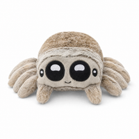 Spinne Kuscheltier niedliches Stofftier mit Kulleraugen - Fond blanc frontal