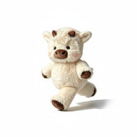 Peluche vache qui court beige