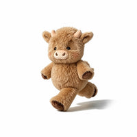 Peluche vache qui court marron